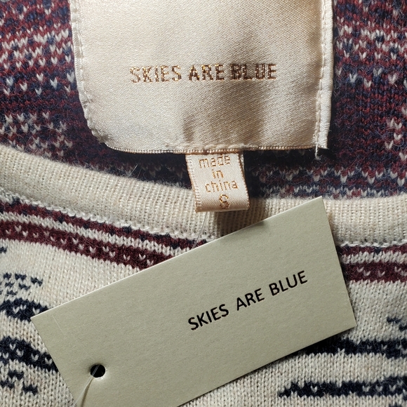 NWT Urban Outfitters Skies Are Blue Tribal Print Angora Blend Sweater Dress - Picture 4 of 7